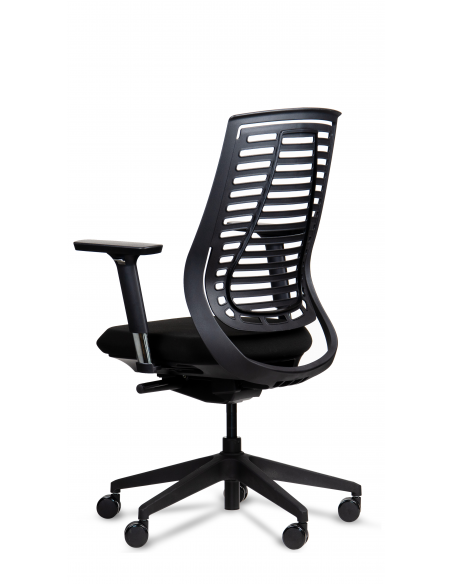 Silla Ergonómica Gandhi 3D Negra con Respaldo Reclinable Rigido