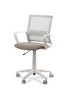 Silla Oficina Blanca LINK White Neumática con Asiento Tela