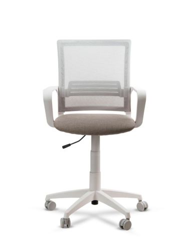 Silla Oficina Blanca LINK White Neumática con Asiento Tela
