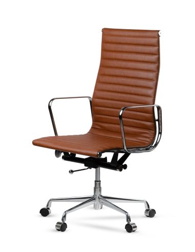 Sillón Giratorio Marrón Eames Aluminum - Sillón Ejecutivo Directo de Fábrica