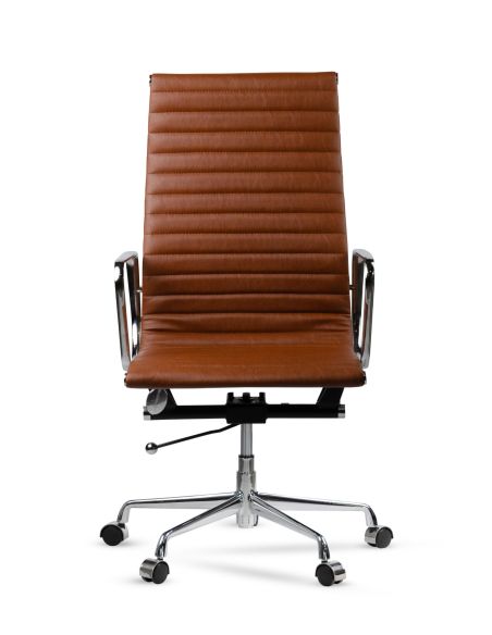 Sillón Giratorio Marrón Eames Aluminum - Sillón Ejecutivo Directo de Fábrica