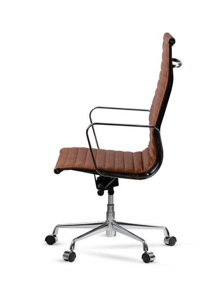 Sillón Giratorio Marrón Eames Aluminum - Sillón Ejecutivo Directo de Fábrica