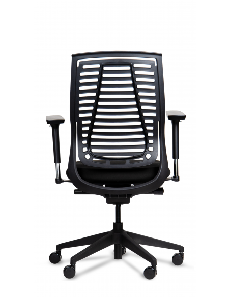 Silla Ergonómica Gandhi 3D Negra con Respaldo Reclinable Rigido