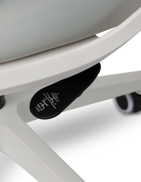 Silla Blanca Moderna de Escritorio Basculante con Apoyacabeza Baffi