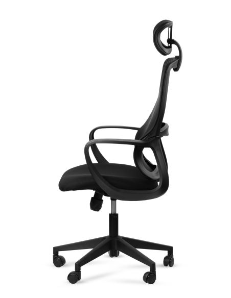 Silla Ergonómica Moderna Basculante con Apoyacabeza Baffi Black