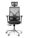 Silla COOL Grey 5D con Estructura Gris Cromada - Diseño Innovador