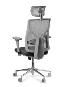 Silla COOL Grey 5D con Estructura Gris Cromada - Diseño Innovador 2