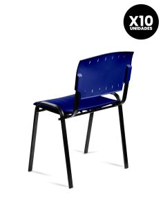 Silla Azul Pastica Prima Rolic Máxima Resistencia - Garantía - Apilables 2