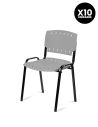 Silla Gris Pastica Prima Rolic Máxima Resistencia - Garantía - Apilables