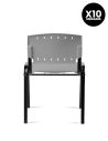 Silla Gris Pastica Prima Rolic Máxima Resistencia - Garantía - Apilables