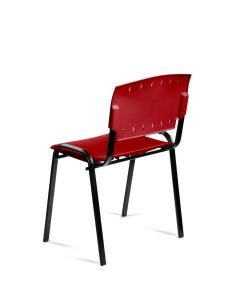 Silla Roja Plástica Prima Rolic Máxima Resistencia - Garantía - Apilables 2