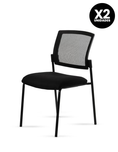 Silla Stol Negra ROLIC Fija Recepción - Calidad Premium - Directo de Fábrica