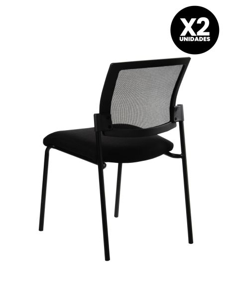 Silla Stol Negra ROLIC Fija Recepción - Calidad Premium - Directo de Fábrica