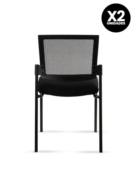 Silla Stol Negra ROLIC Fija Recepción - Calidad Premium - Directo de Fábrica