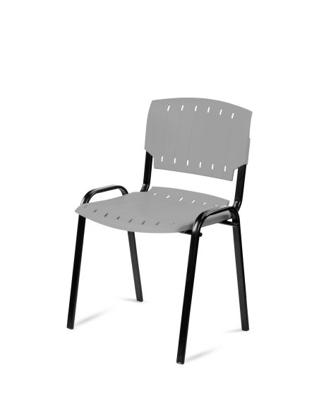 Silla Gris Pastica Prima Rolic Máxima Resistencia - Garantía - Apilables