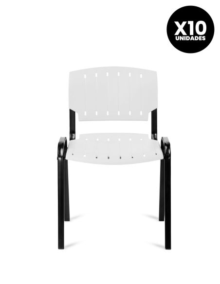 Silla Blanca Pastica Prima Rolic Máxima Resistencia - Garantía - Apilables