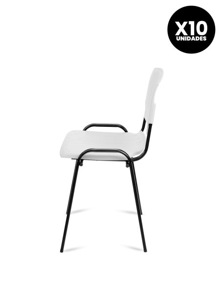 Silla Blanca Pastica Prima Rolic Máxima Resistencia - Garantía - Apilables