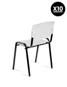 Silla Blanca Pastica Prima Rolic Máxima Resistencia - Garantía - Apilables 2
