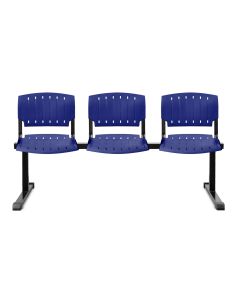 Silla de Espera para 3 personas - Asiento y Respaldo Plástico - Somos Fabricantes 2