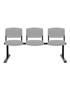 Silla de Espera para 3 personas - Asiento y Respaldo Plástico - Somos Fabricantes 2