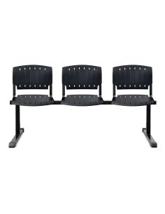 Silla de Espera para 3 personas - Asiento y Respaldo Plástico - Somos Fabricantes