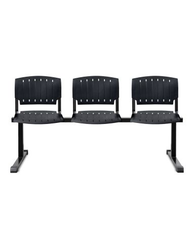 Silla de Espera para 3 personas - Asiento y Respaldo Plástico - Somos Fabricantes