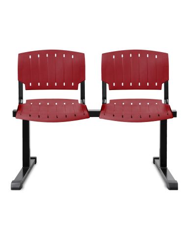 Silla de Espera Tandem Plástica de 2 cuerpos  - Venta Online