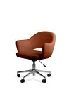 Sillón Saarinen Marrón Giratorio Tapizado - Sillón de Oficina