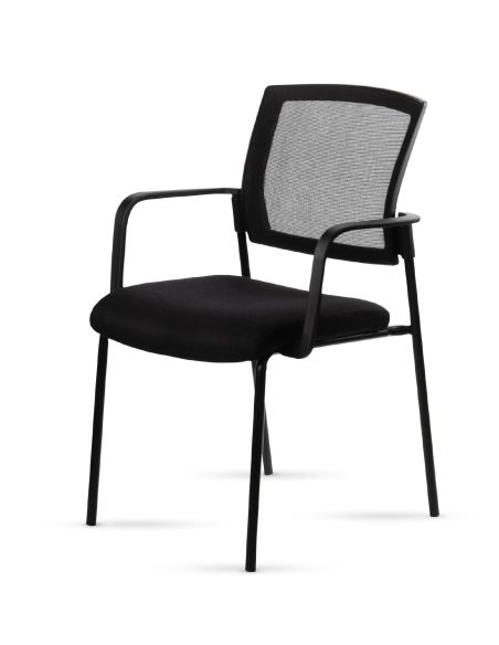 Silla Stol Negra ROLIC Fija Recepción - Calidad Premium - Directo de Fábrica