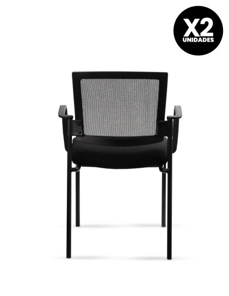 Silla Stol Negra ROLIC Fija Recepción - Calidad Premium - Directo de Fábrica