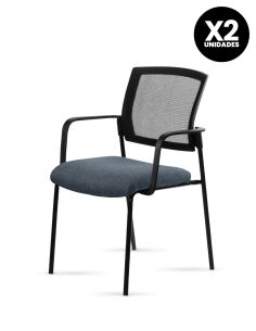 Silla Stol Negra ROLIC Fija Recepción - Calidad Premium - Directo de Fábrica