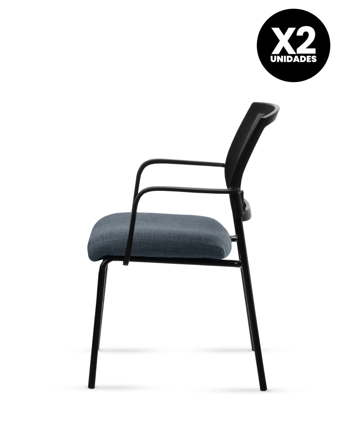 Silla Stol Negra ROLIC Fija Recepción - Calidad Premium - Directo de Fábrica