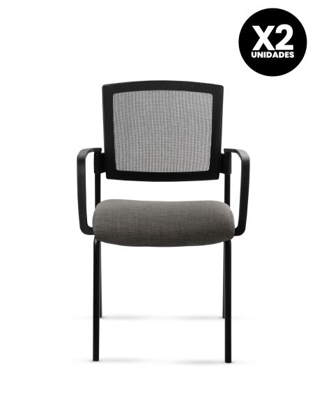 Silla Stol Negra ROLIC Fija Recepción - Calidad Premium - Directo de Fábrica