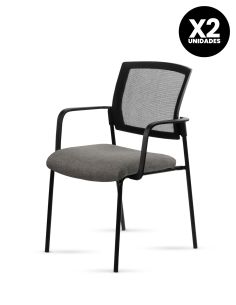 Silla Stol Negra ROLIC Fija Recepción - Calidad Premium - Directo de Fábrica