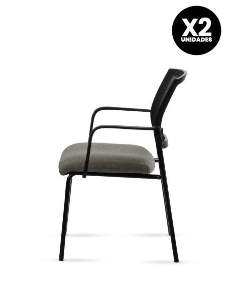 Silla Stol Negra ROLIC Fija Recepción - Calidad Premium - Directo de Fábrica