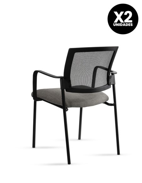 Silla Stol Negra ROLIC Fija Recepción - Calidad Premium - Directo de Fábrica