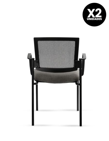 Silla Stol Negra ROLIC Fija Recepción - Calidad Premium - Directo de Fábrica