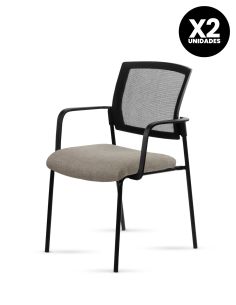 Silla Stol Negra ROLIC Fija Recepción - Calidad Premium - Directo de Fábrica