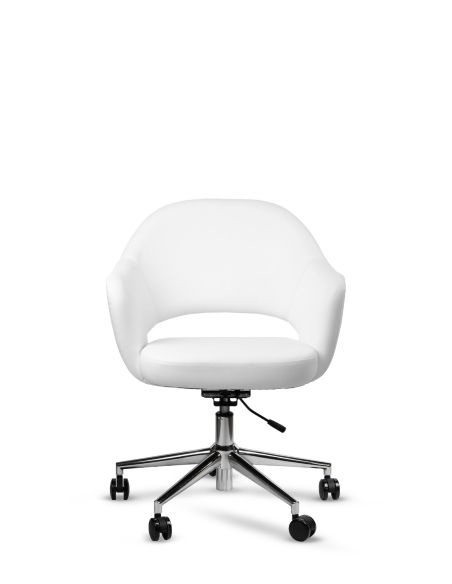 Sillón Blanco Saarinen Rolic Giratorio - Peluquería - Oficina - Salas de Reunión.
