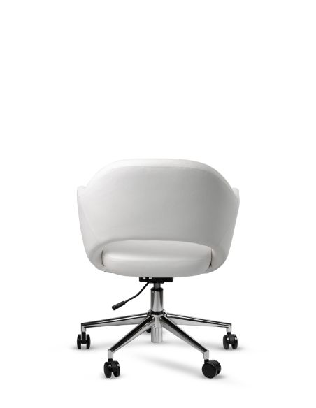 Sillón Blanco Saarinen Rolic Giratorio - Peluquería - Oficina - Salas de Reunión.