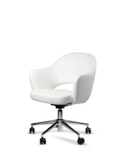 Sillón Blanco Saarinen Rolic Giratorio - Peluquería - Oficina - Salas de Reunión.