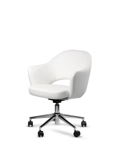 Sillón Blanco Saarinen Rolic Giratorio - Peluquería - Oficina - Salas de Reunión.