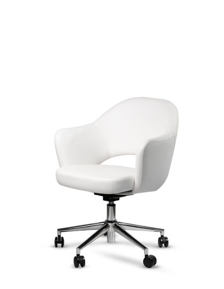 Sillón Blanco Saarinen Rolic Giratorio - Peluquería - Oficina - Salas de Reunión.