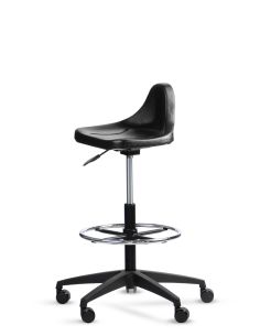 Taburete Industrial Giratorio Mole con aro apoyapies