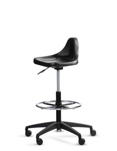 Taburete Industrial Giratorio Mole con aro apoyapies