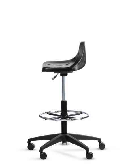 Taburete Industrial Giratorio Mole con aro apoyapies