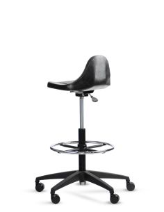 Taburete Industrial Giratorio Mole con aro apoyapies 2