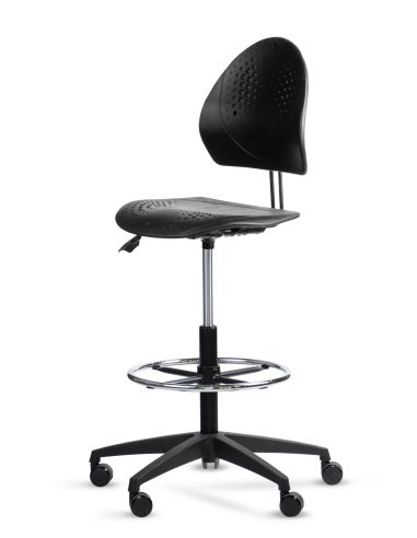 Taburete Industrial Laboratorios | Silla Cajera Alta – LEAF