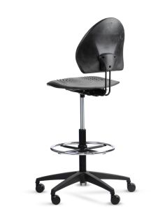 Taburete Industrial Laboratorios | Silla Cajera Alta – LEAF 2