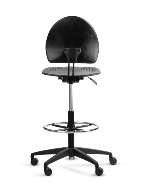 Taburete Industrial Laboratorios | Silla Cajera Alta – LEAF
